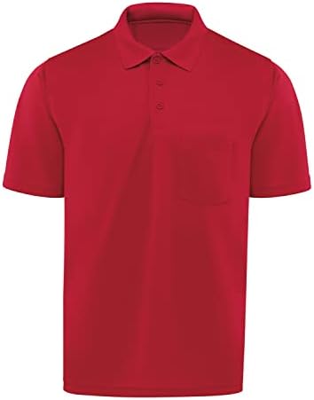 Gildan 64800 Softstyle Adult Double Pique Polo Shirt - Red - S at